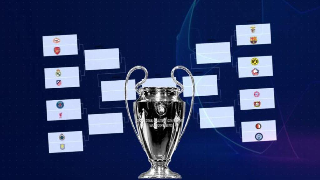 Ilustración de un sorteo de la Champions League 2024/25