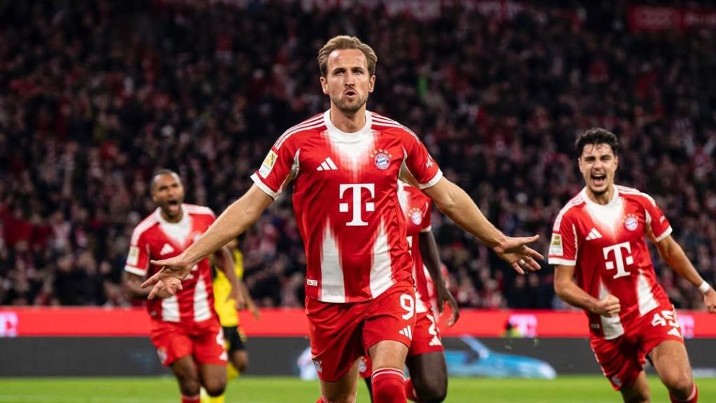Harry Kane celebra un gol amb el Bayern de Munic