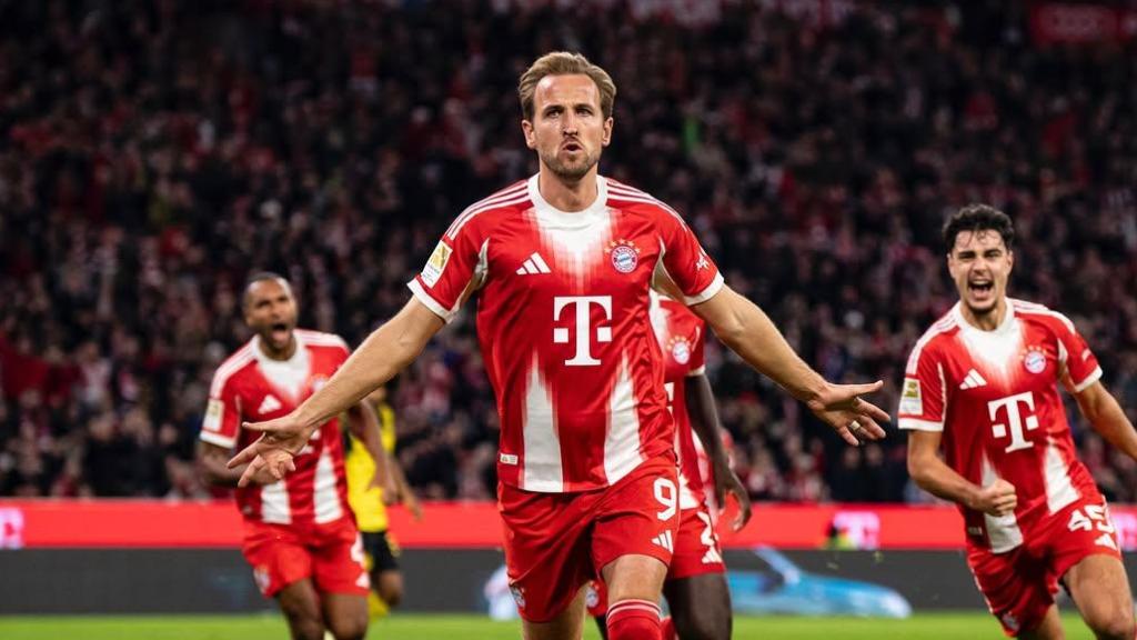 Harry Kane celebra un gol amb el Bayern de Munic