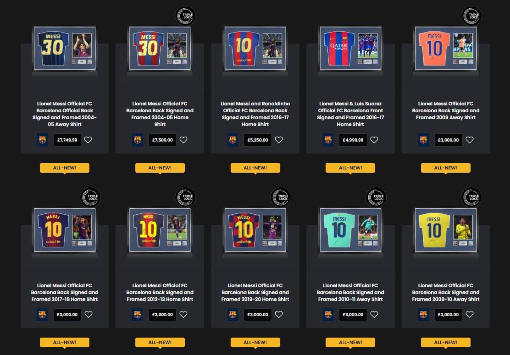 Els nous articles de Leo Messi i Icons.com