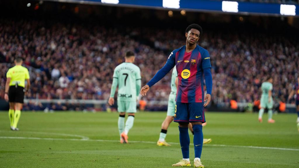 Alejandro Balde durante el Barça-Athletic