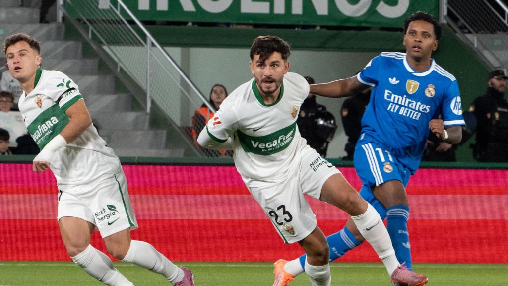 Rodrygo Goes, en acción durante el Elche-Real Madrid