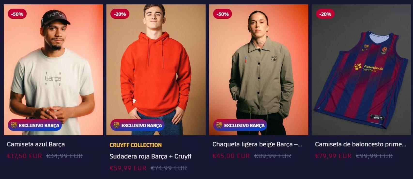 Alguns dels productes que el Barça té en oferta pel Black Friday (1)