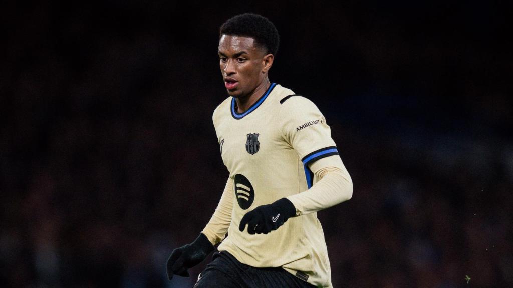 Alejandro Balde durante el Chelsea-Barça