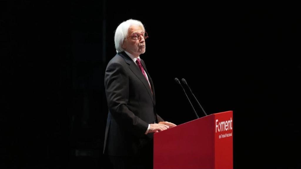 El presidente de Foment, Josep Sánchez Llibre, en la gala de premios de la patronal de 2025
