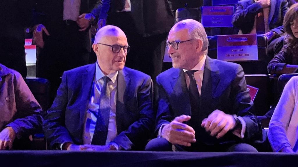 El president de Banc Sabadell, Josep Oliu, i el president del Consell d'Administració d'Àrees, Pedro Fontana