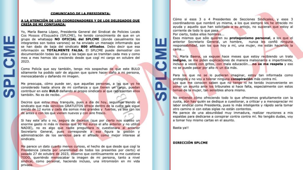 Comunicado de la dirección del SPLCME