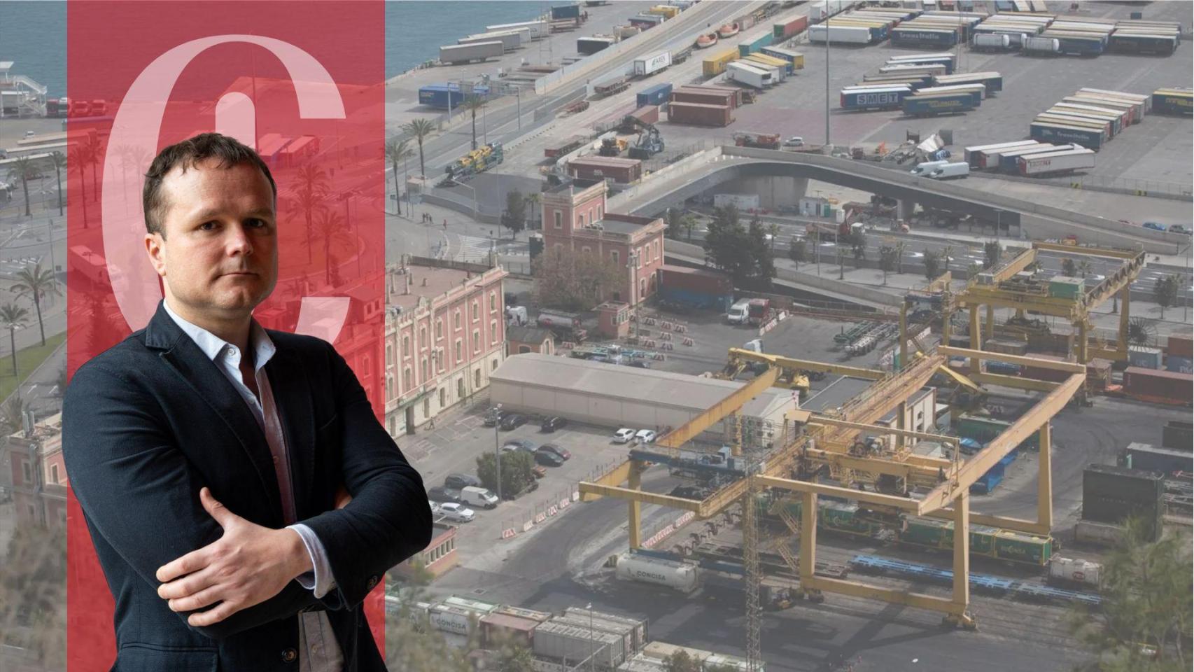 Vista general de un muelle del Puerto de Barcelona