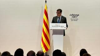 El presidente de la Generalitat, Salvador Illa, durante una conferencia en Sabadell
