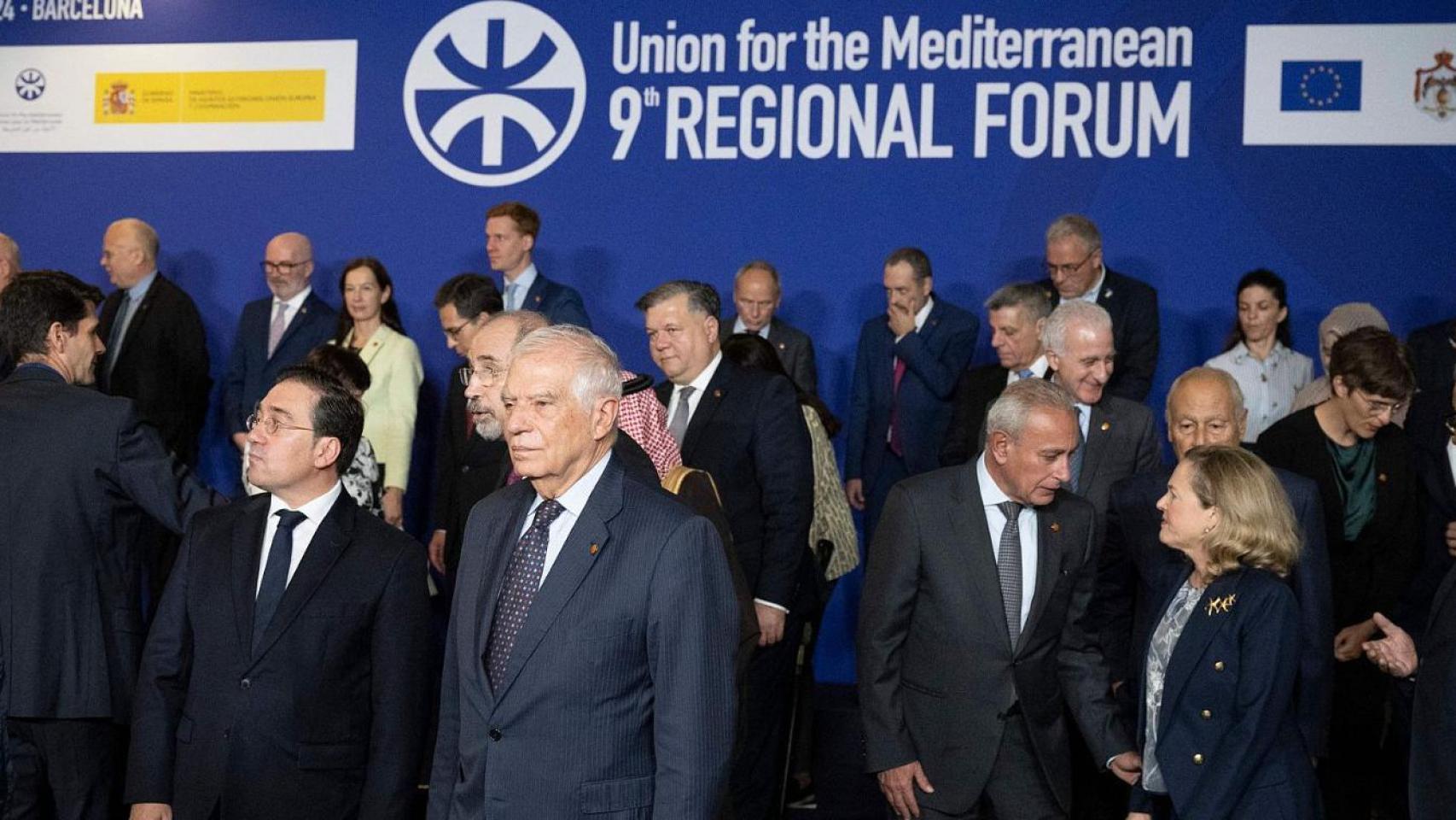 José Manuel Albares y Josep Borrell, en el IX Foro Regional de la Unión por el Mediterráneo