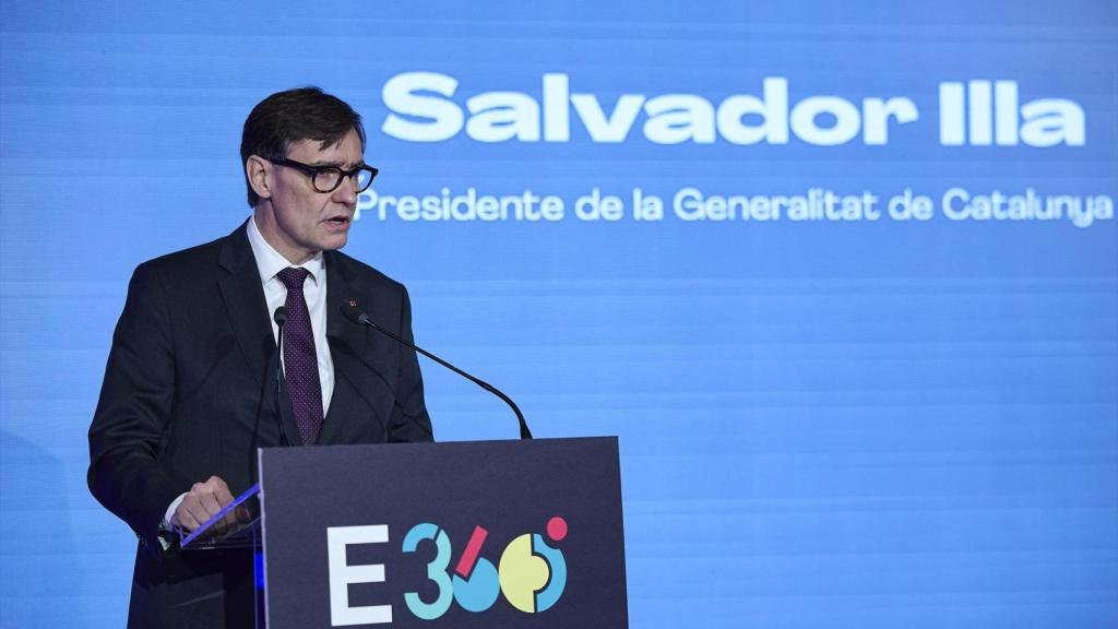 El 'president' de la Generalitat, Salvador Illa, durante el Congreso España 360º, en el Hotel Palace, a 27 de noviembre de 2025