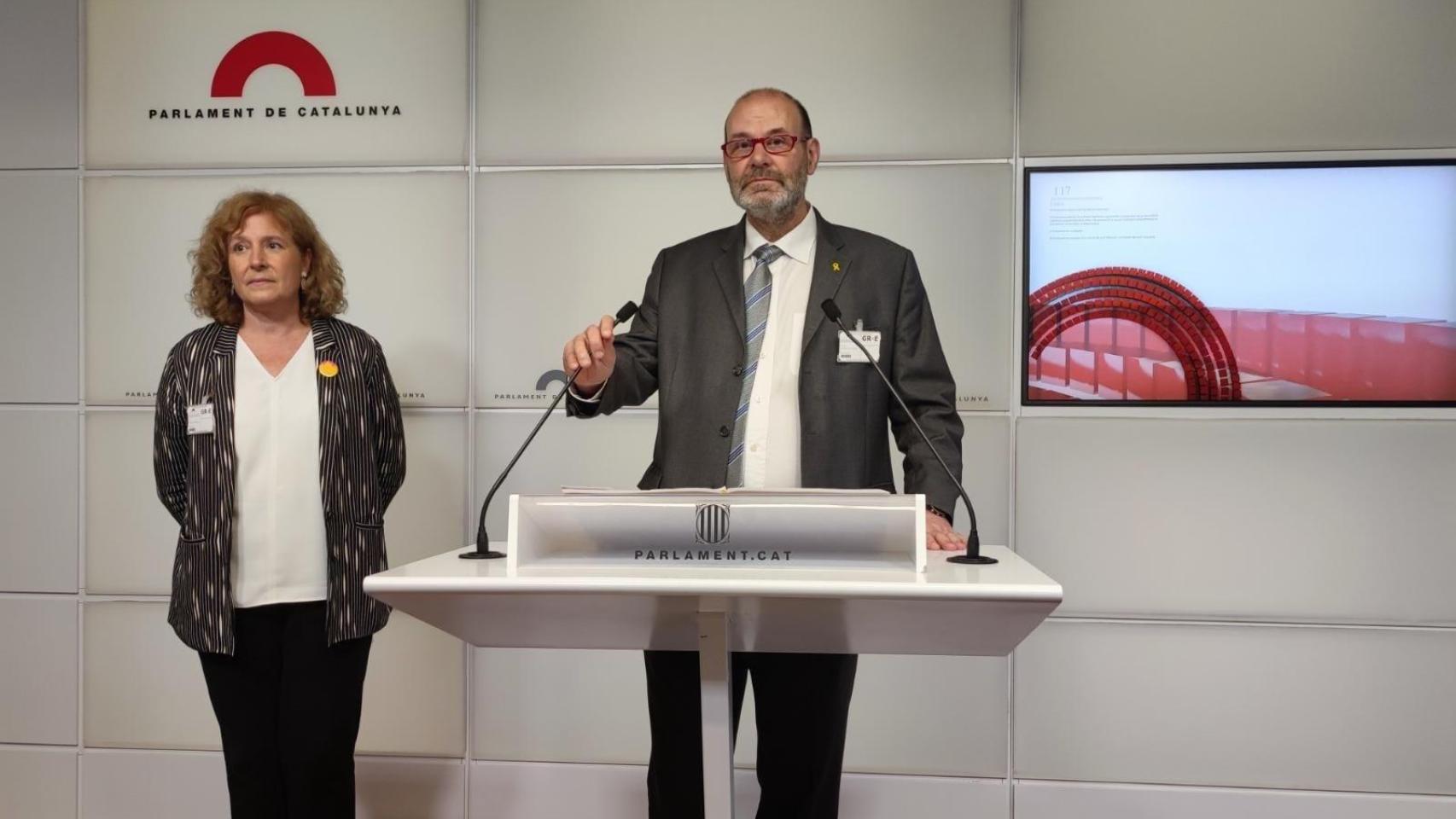Òscar Escuder, presidente de Plataforma per la Llengua, en el Parlament