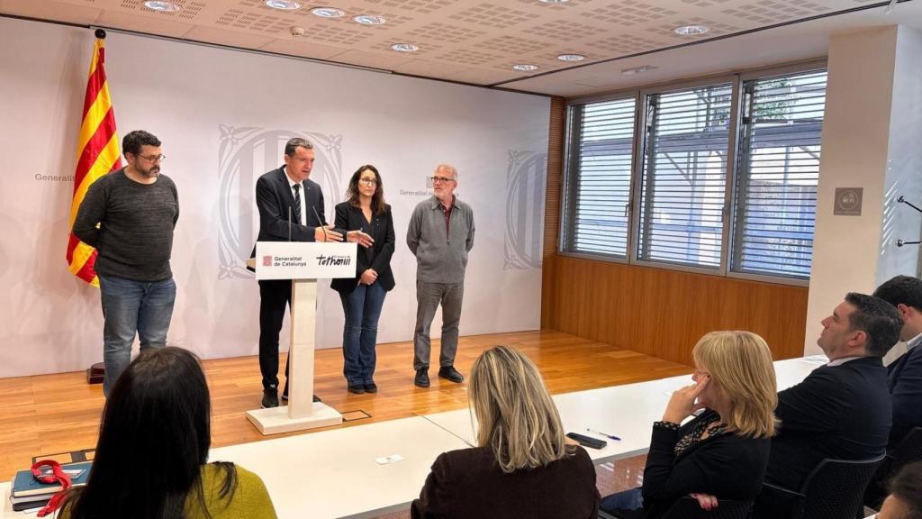 El conseller Ordeig atén els mitjans pels casos de pesta porcina africana