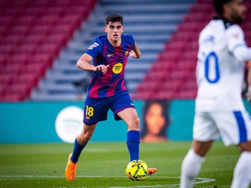 Gerard Martín en el Barça-Alavés