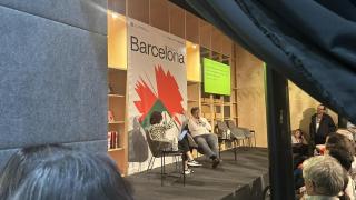 Javier Cercas, Junto a Elena Hevia, en Guadalajara