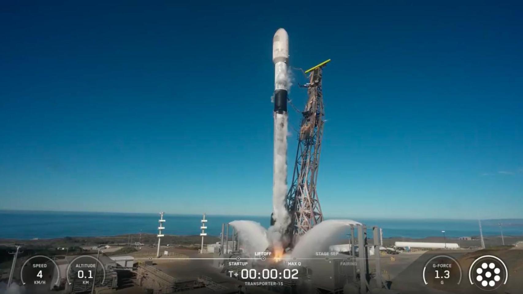 Lanzamiento del cohete con el satélite 6GStarLab, desarrollado por la empresa barcelonesa Open Cosmos e impulsado por i2CAT, centro adscrito al Departamento de Presidencia del Govern