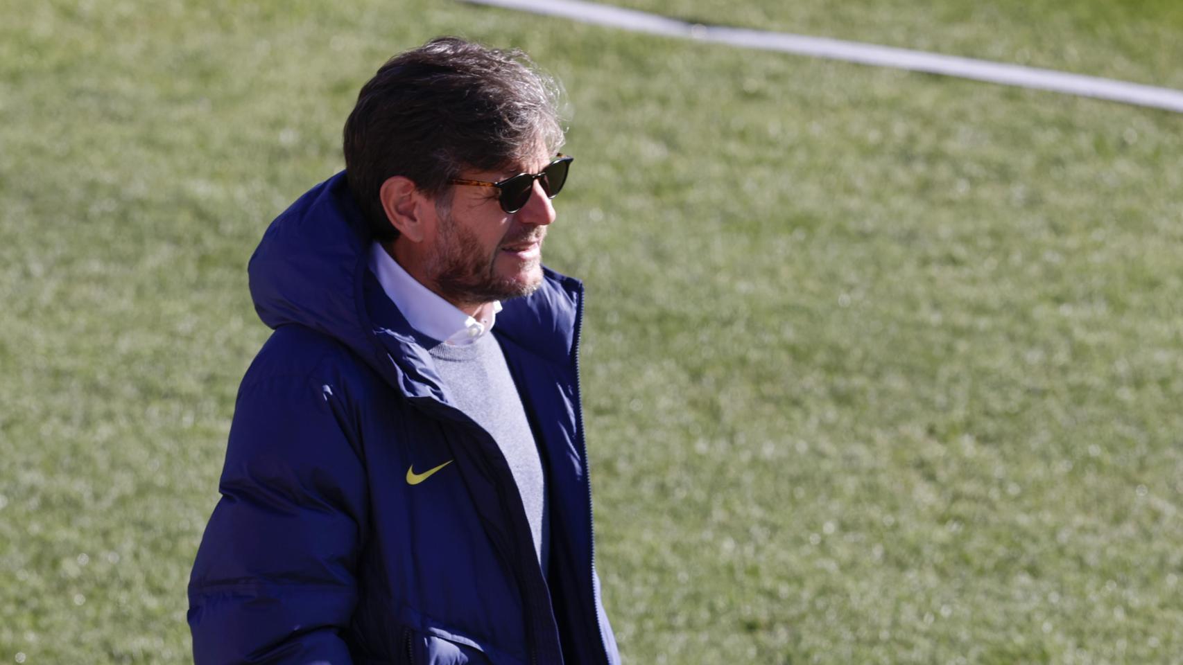 Mateu Alemany, en un entrenamiento del Atlético de Madrid