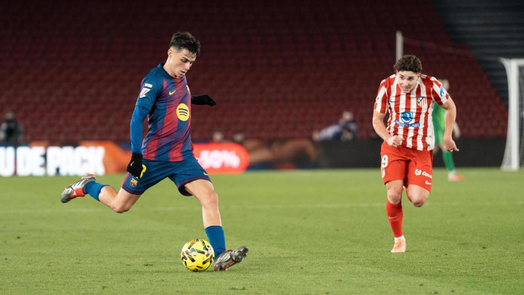Pedri, contra el Atlético