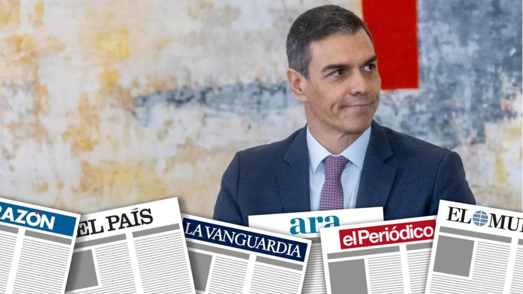 Montaje de Pedro Sánchez, presidente del Gobierno