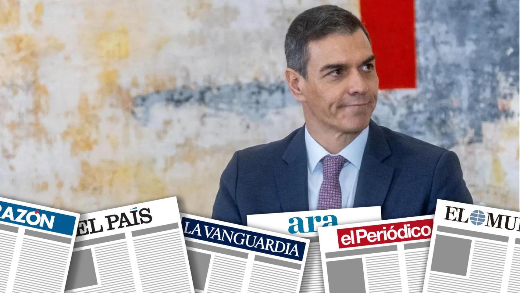 Montaje de Pedro Sánchez, presidente del Gobierno