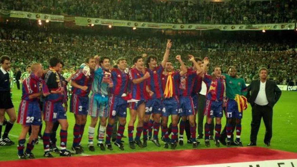 El Barça aixeca la Copa del Rei al Santiago Bernabéu (1997)
