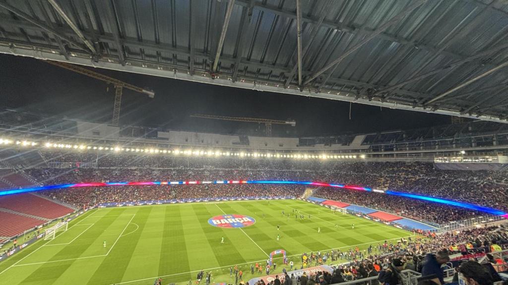 La grada del Camp Nou, en el Barça-Atlético de Madrid