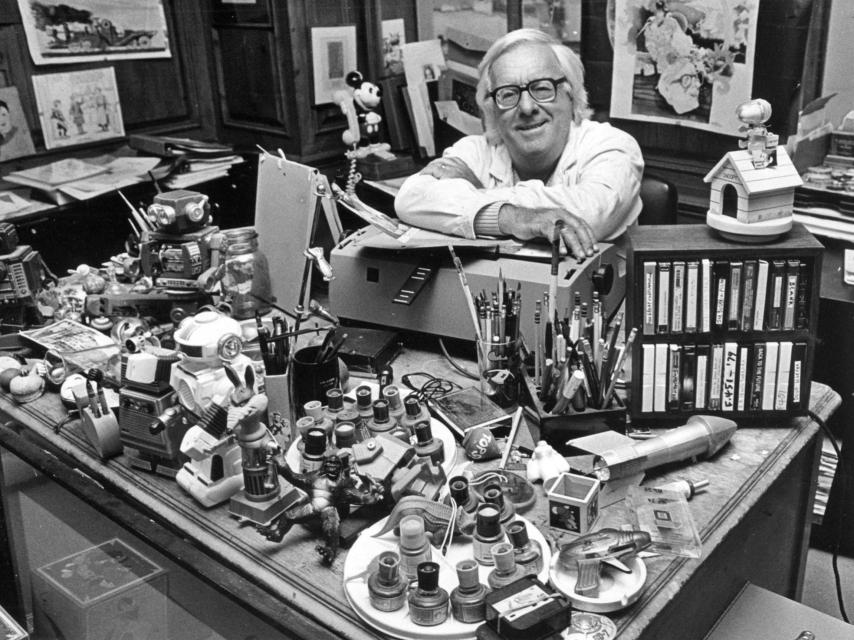 Ray Bradbury al seu despatx