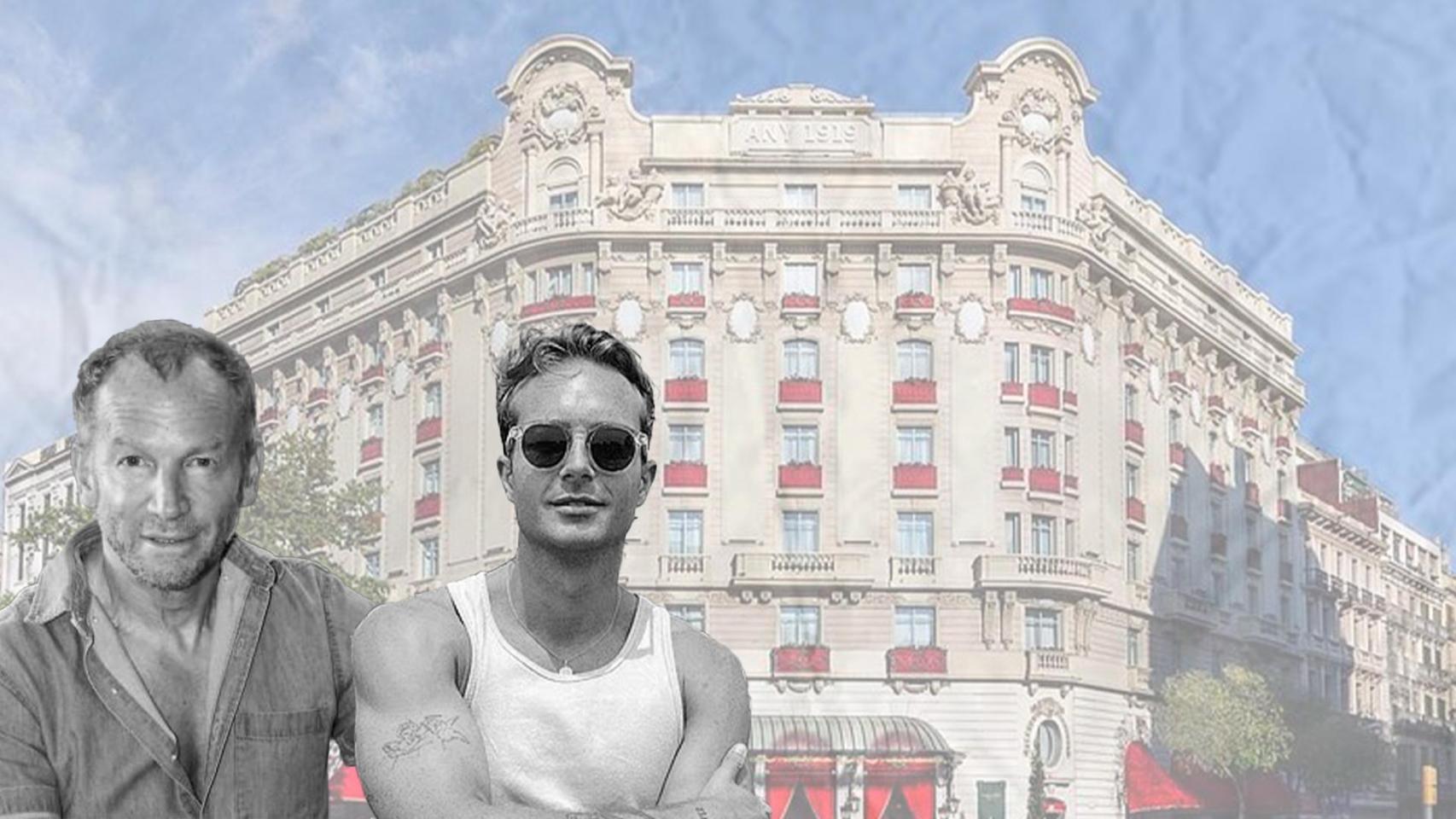 Robert Newmark y Conor George Thomson-Moore en el hotel Palace