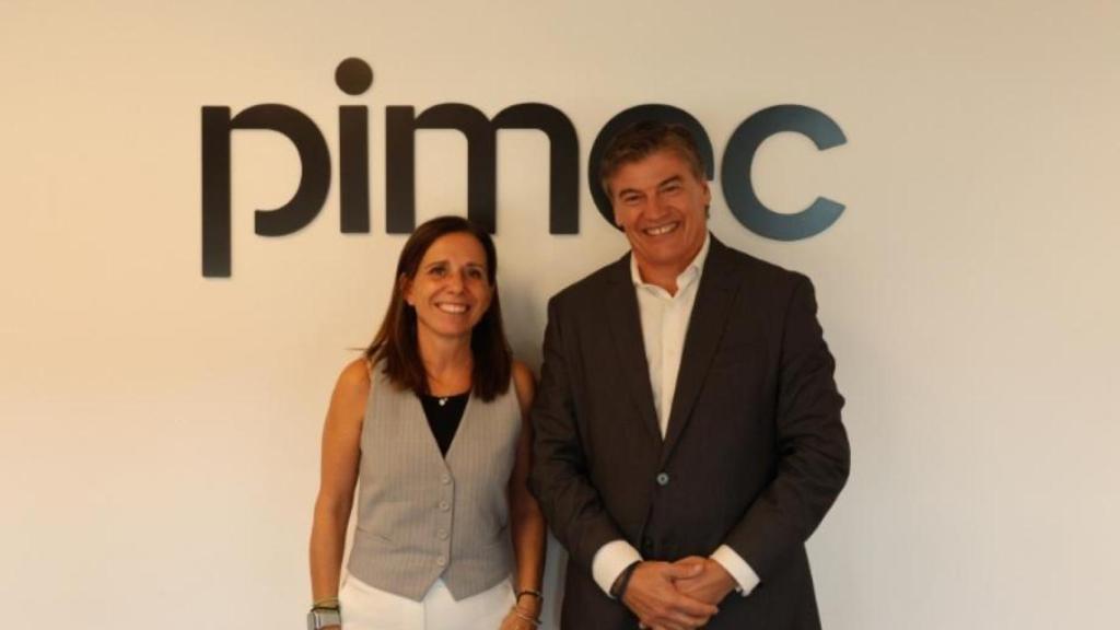 Eulàlia Planes junto al presidente de Pimec, Antonio Cañete / EP