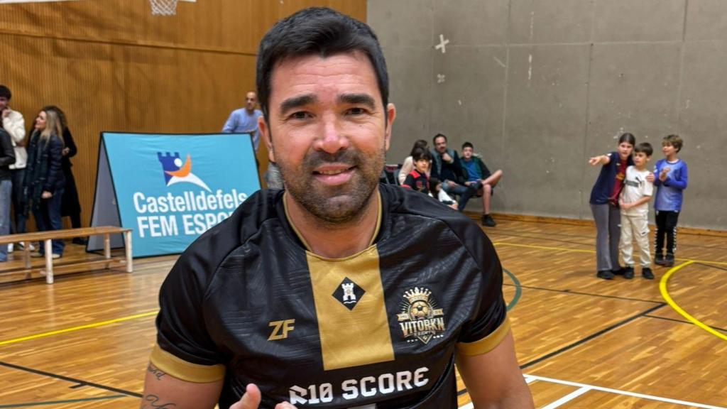 Deco en el partido de las estrellas de Castelldefels