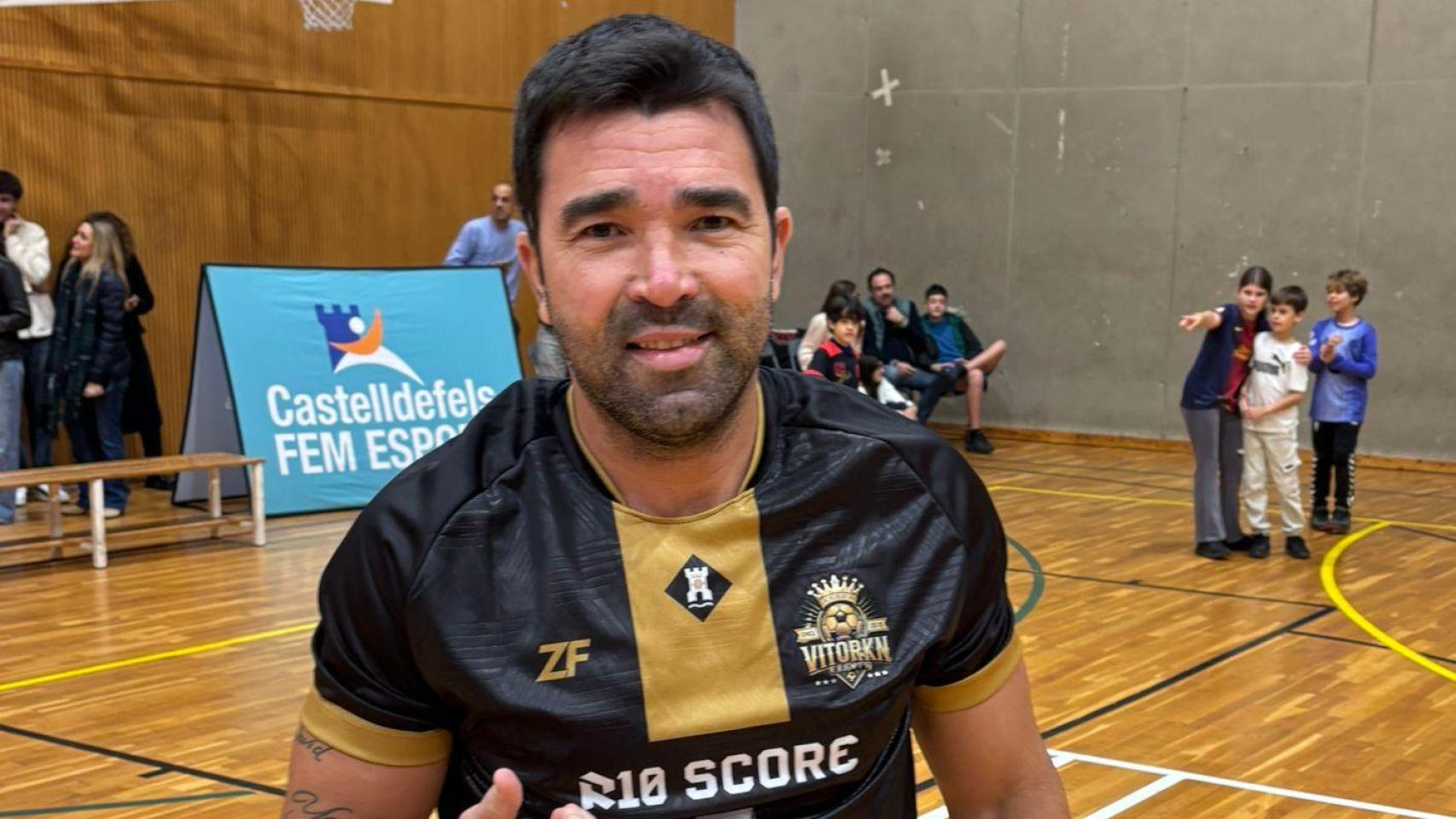 Deco en el partido de las estrellas de Castelldefels