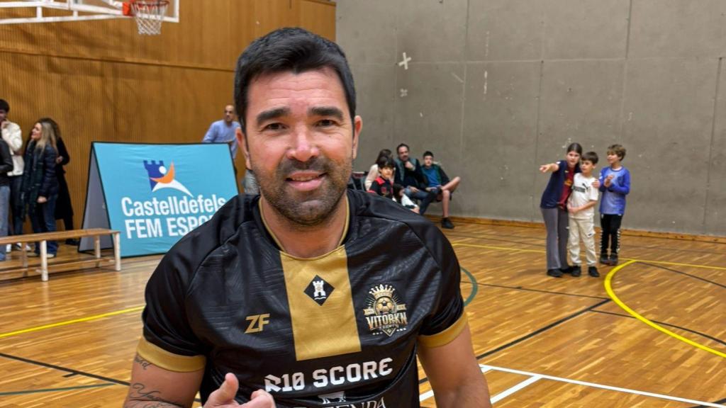 Deco en el partido de las estrellas de Castelldefels