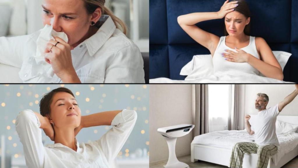 Personas con problemas de salud (arriba) y sin ellos (abajo)