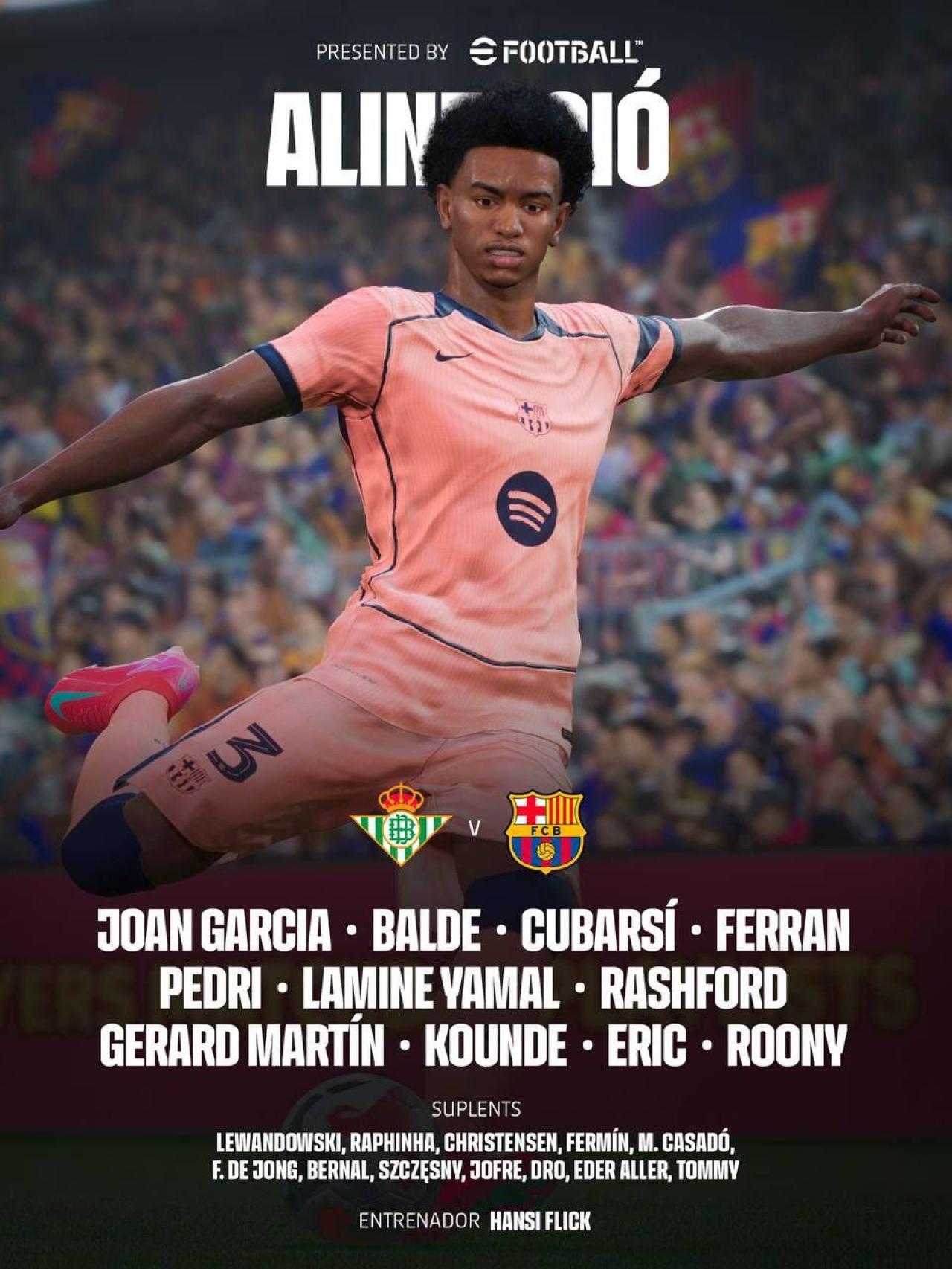 El once titular del Barça para verse las caras ante el Real Betis en la Cartuja