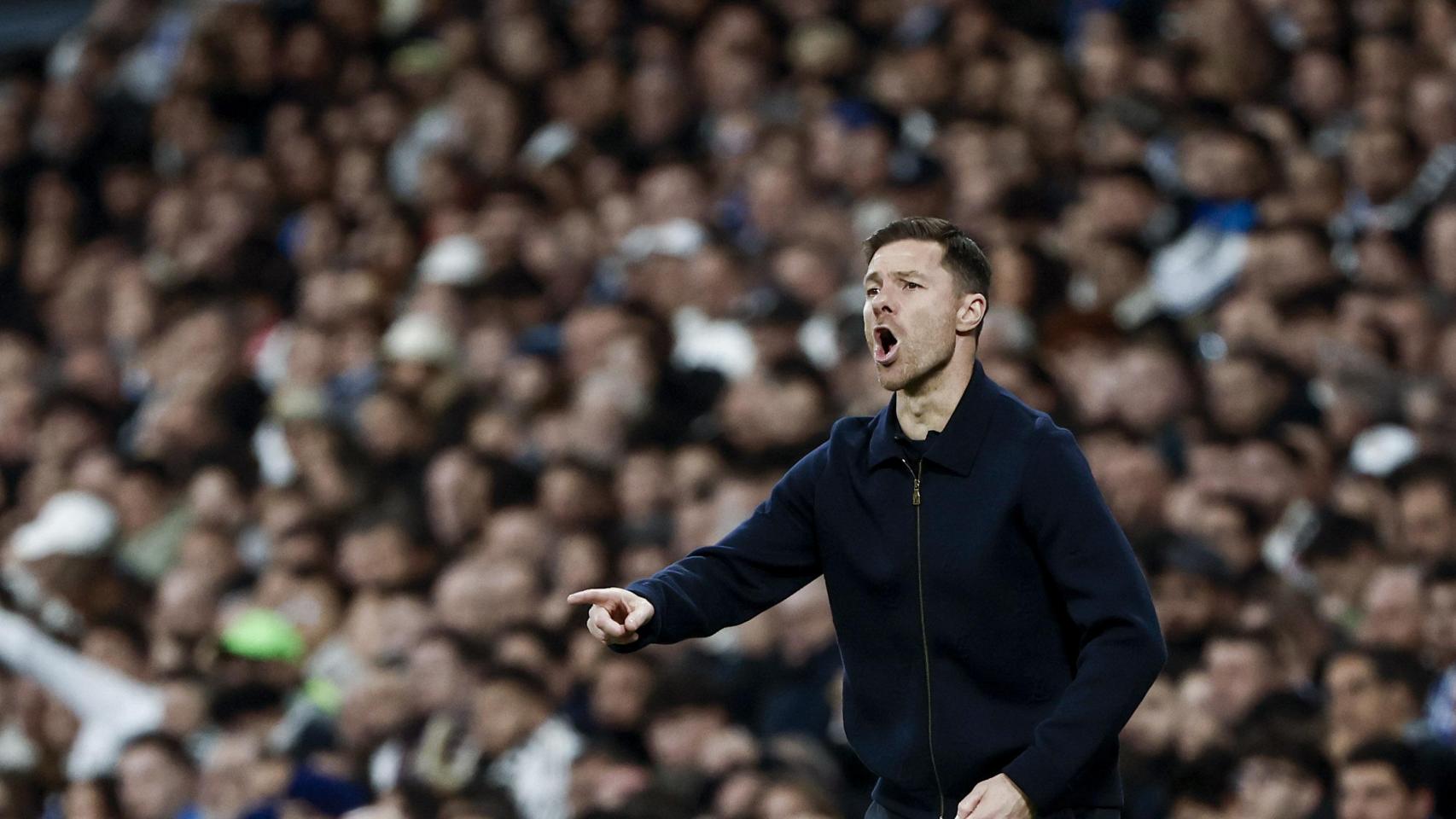 Xabi Alonso grita en el Real Madrid-Celta de Vigo