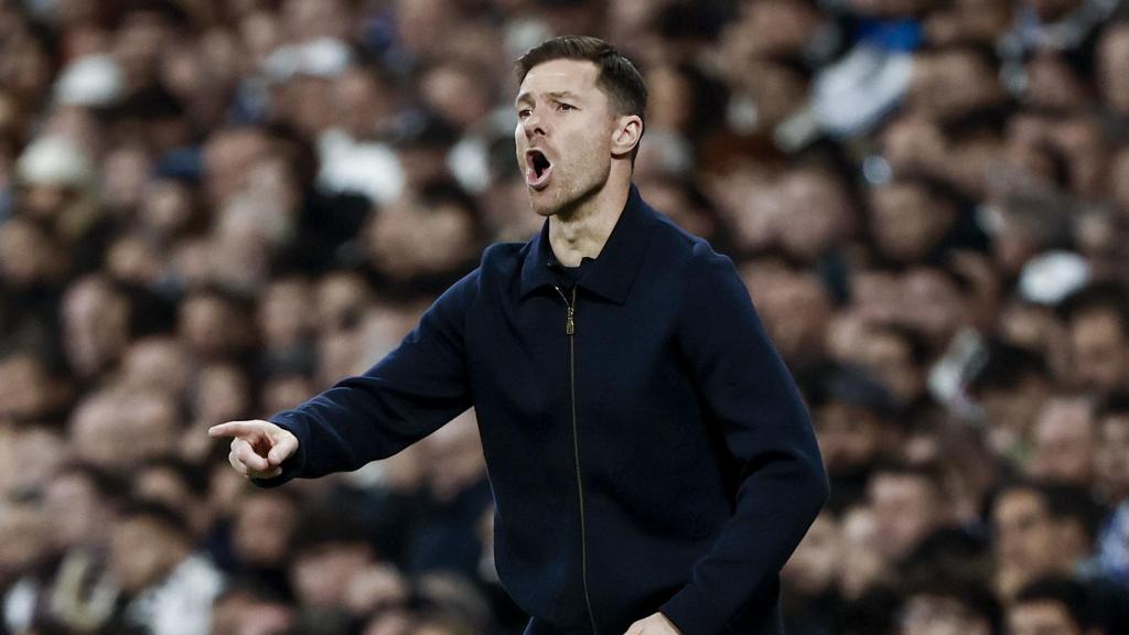 Xabi Alonso grita en el Real Madrid-Celta de Vigo