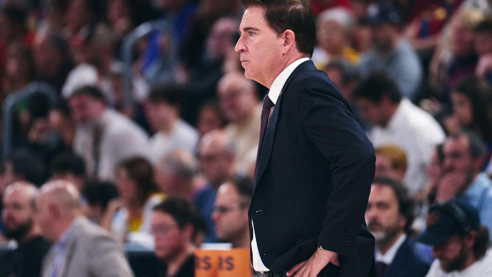 Xavi Pascual en el Morabanc Andorra-Barça de basket