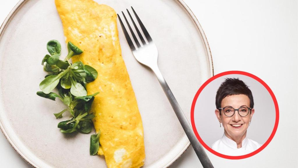 Carme Ruscalleda y plato de tortilla