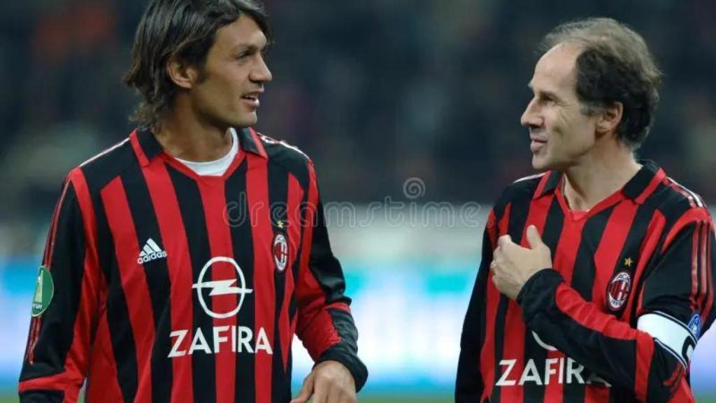 Paolo Maldini i Franco Baresi amb l’AC Milan
