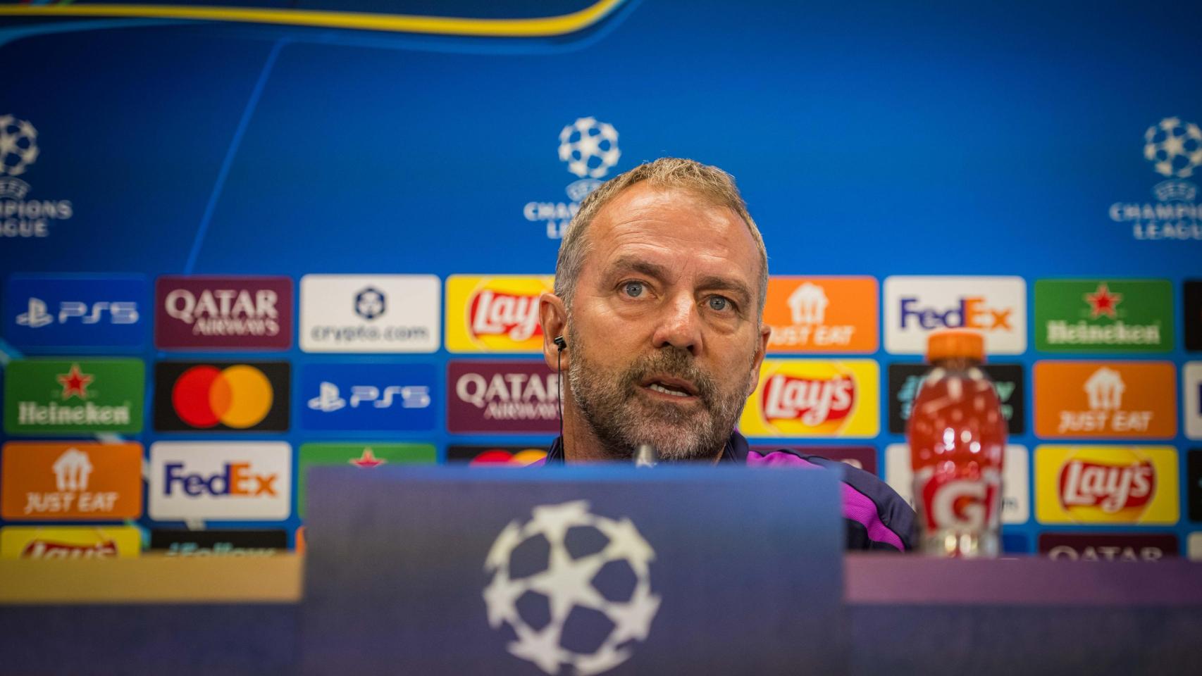 Hansi Flick atiende a los medios de comunicación antes del Barça-Eintracht
