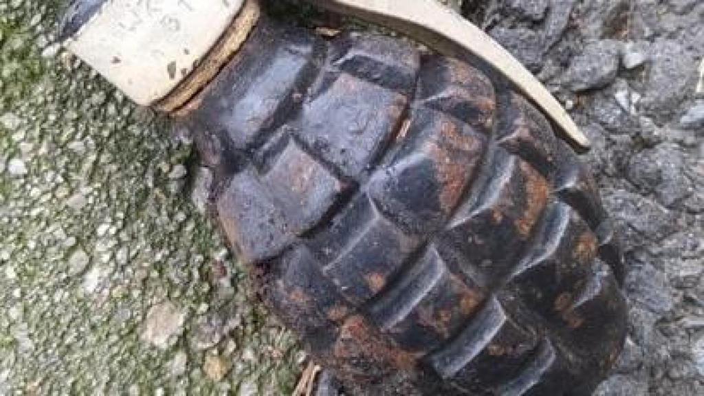 Foto de archivo de una granada de mano