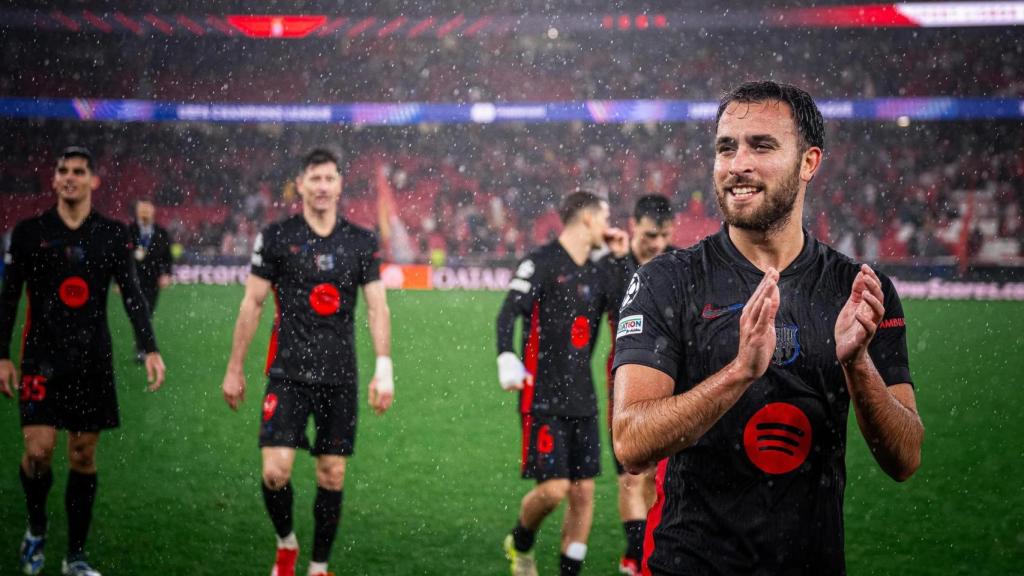 Éric García, content després de la remuntada del Barça al Benfica a Da Luz