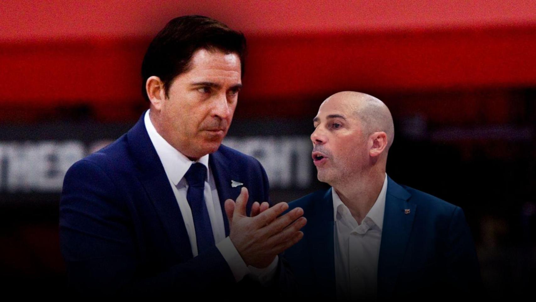 Xavi Pascual y Joan Peñarroya en un montaje