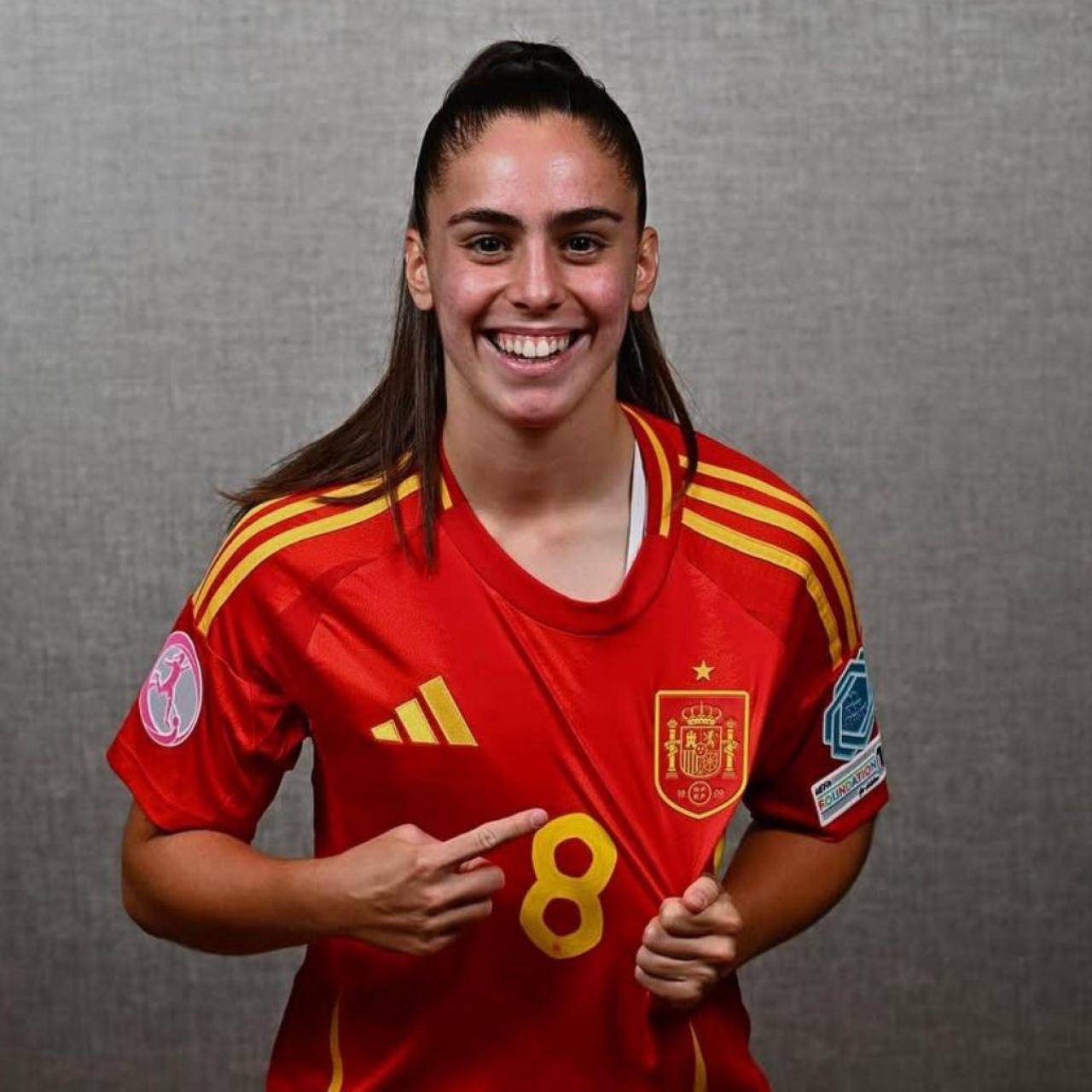Ainoa Gómez amb la selecció espanyola sub-19