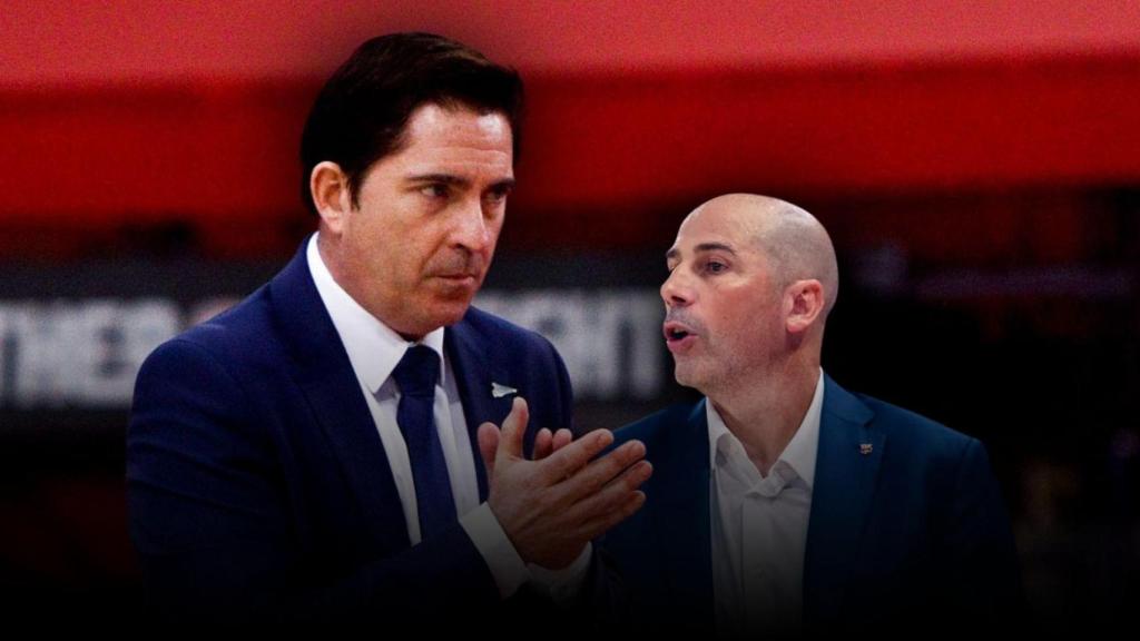 Xavi Pascual y Joan Peñarroya en un montaje