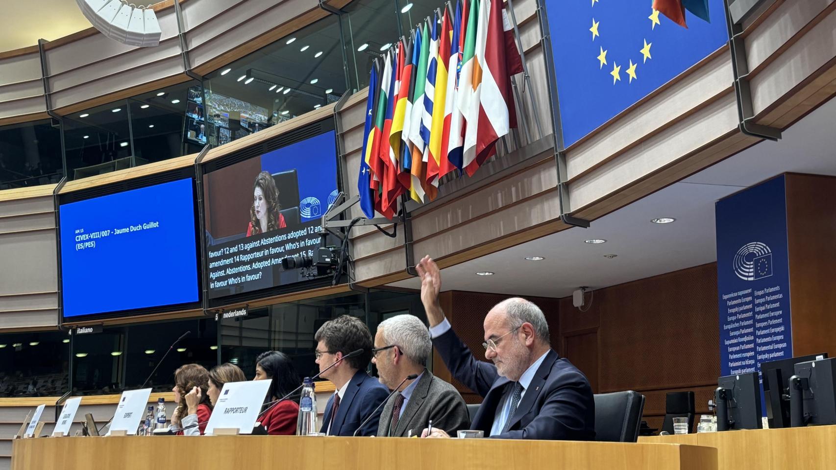 El 'conseller' de Unión Europea y Acción Exterior del Govern, Jaume Duch, en el Comité de las Regiones