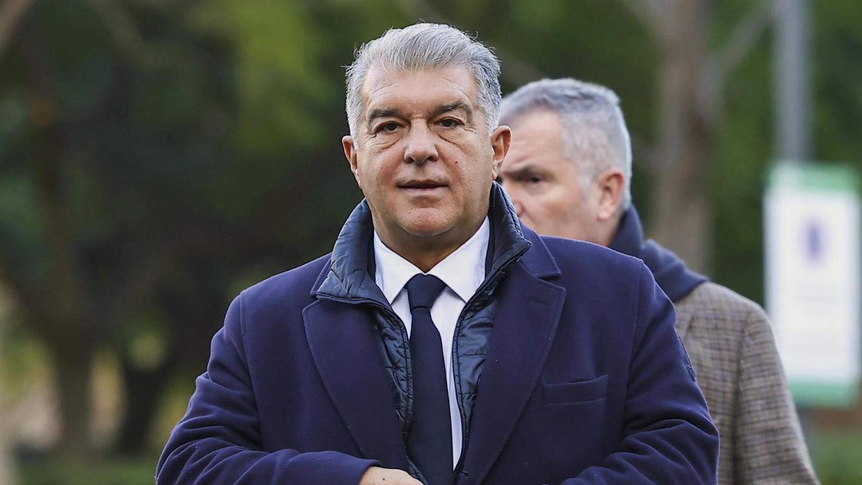 Joan Laporta acude a la Ciutat de la Justícia a declarar por el 'caso Negreira'