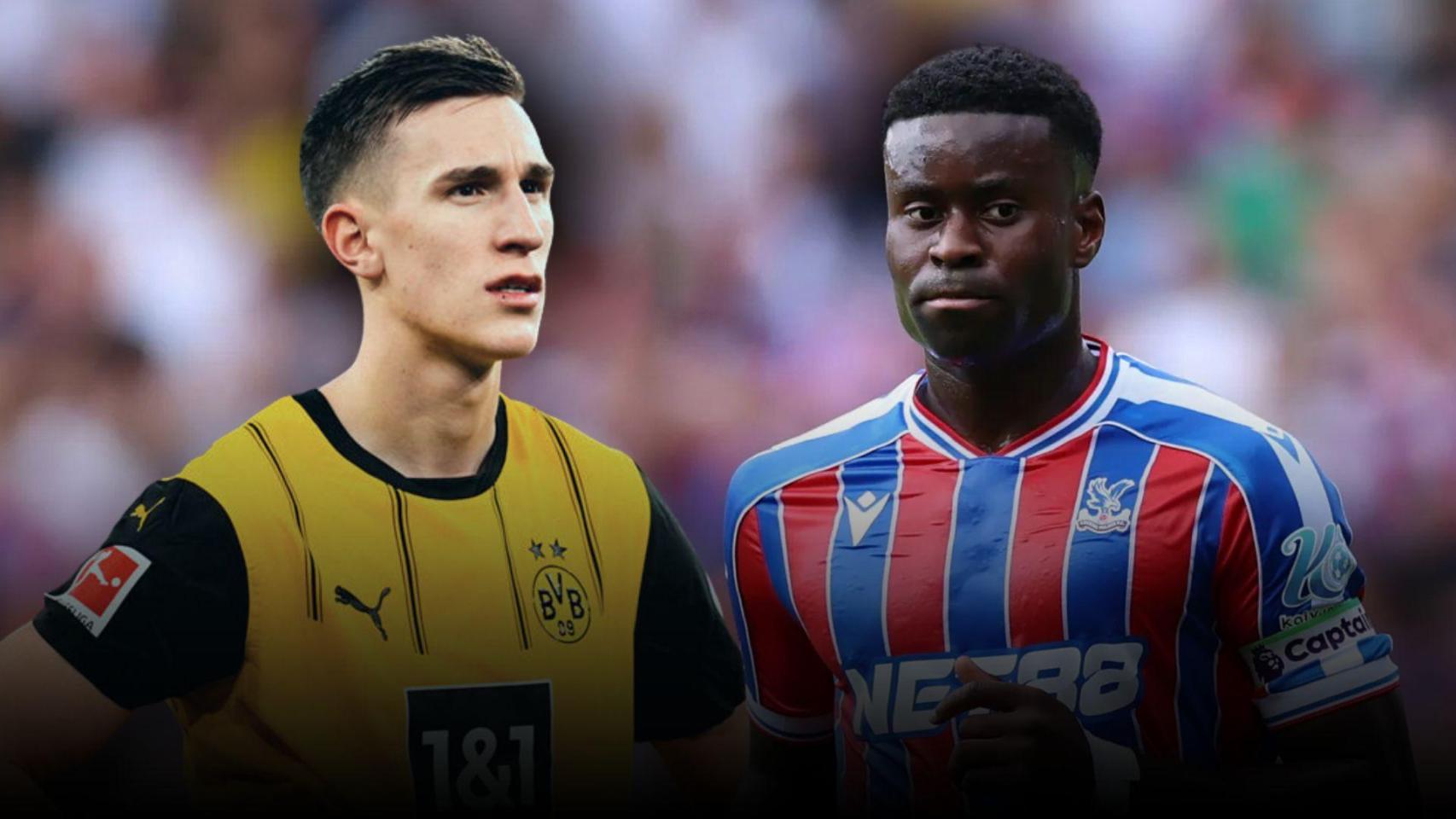 Nico Schlotterbeck y Marc Guéhi en un montaje