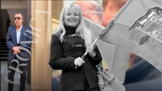 Montaje con la ultra Carlota Sales y una captura de pantalla del vídeo de la agresión por parte de Manuel Hidalgo