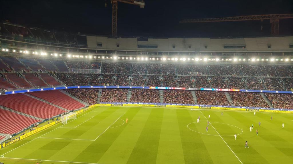 La grada del Camp Nou, durante el Barça-Osasuna de Liga